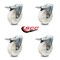 Service Caster 5 Inch Nylon Wheel Swivel Bolt Hole Caster Set with Total Lock Brake SCC SCC-BHTTL20S514-NYS-4 - alternate 3